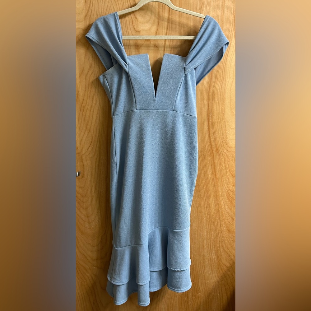 ASOS off the shoulder cocktail/wedding guest midi dress